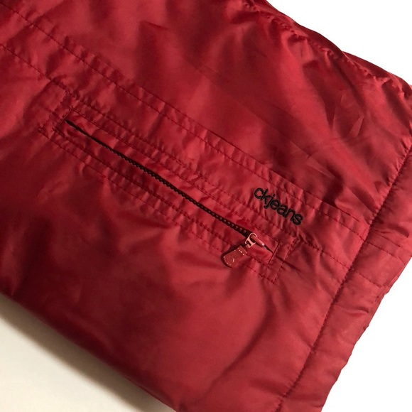 Red Vintage Calvin Klein Rain Jacket - Picture 3 of 7